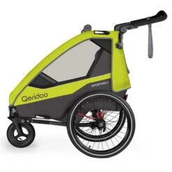 Qeridoo Sportrex 1 Fahrradanhänger Lime Green 2023 Limitiertes Design -Geschäft Für Babyprodukte 002 sportrex1 2023 lg buggy
