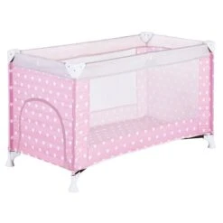 Schardt Reisebett 60x120 Cm Herzchen Rosa Inklusive Tragetasche Zum Leichten Transport