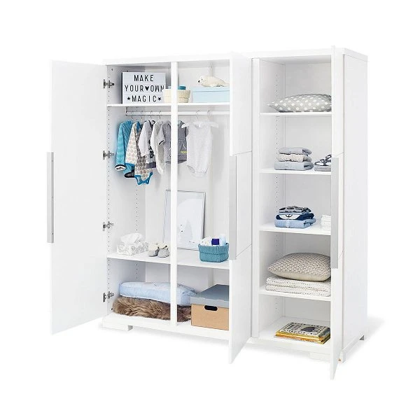 Pinolino Polar Kleiderschrank Groß 3 Türen MDF Weiß Edelmatt | Aktionspreis 4 Pinolino Polar Kleiderschrank Groß 3 Türen MDF Weiß Edelmatt | Aktionspreis – Bild 2