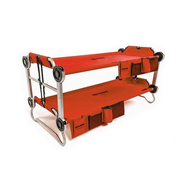 Kid-O-Bunk Campingbett Rot Mit Seitentaschen Etagenbett Von Disc-O-Bed 3 Kid-O-Bunk Campingbett Rot Mit Seitentaschen Etagenbett Von Disc-O-Bed