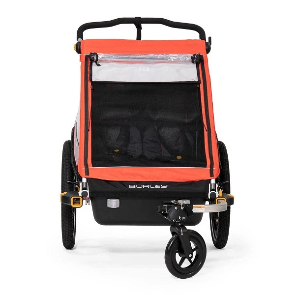 Burley Cub X Fahrradanhänger Atomic Red 2-Sitzer Mit Buggy-Funktion 4 Burley Cub X Fahrradanhänger Atomic Red 2-Sitzer Mit Buggy-Funktion – Bild 2
