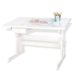 Pinolino Lena Kinderschreibtisch Weiß Lasiert 1 Schubkasten | Toppreis