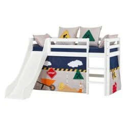 Hoppekids Halbhohes Bett ECO Dream 70x160 Mit Rutsche Gerade Leiter | Teilbar -Geschäft Für Babyprodukte 22 12 003 1