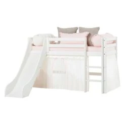 Hoppekids Halbhohes Bett ECO Dream 70x160 Mit Rutsche Gerade Leiter | Teilbar -Geschäft Für Babyprodukte 24 12 003 1