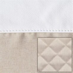 HESBA Condor Coupe Kinderwagen Außen 261 Innen 180 Teilleder - Räder Weiß 30 Cm, Griff Weiß -Geschäft Für Babyprodukte 261 leinen sandbeige gesteppt lederrand weiss gr