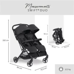 Hauck Swift X Duo Geschwisterwagen -Geschäft Für Babyprodukte 4007923500040.pt02.swift x duo black