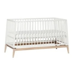 Leander Luna Babybett 70x140 Cm Weiß/Eiche -Geschäft Für Babyprodukte 720140 03 leander luna babycot 140x70cm white oak 6