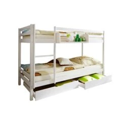 Ticaa Rene Etagenbett Kiefer Weiß Massivholz -Geschäft Für Babyprodukte 888464 freisteller gr 1