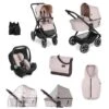 ABC Design Samba 2in1 Kinderwagen Bundle Berry Pure Mit Autositz, Wickeltasche, Fußsack Und Adapter -Geschäft Für Babyprodukte abc design kinderwagen samba berry 15 setuebersicht