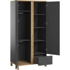 VOX Altitude Kinderzimmer Graphit/eiche -Geschäft Für Babyprodukte altitude schrank graphite offen 1