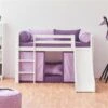 Hoppekids Halbhohes Bett ECO Dream 70x160 Mit Rutsche Gerade Leiter | Teilbar