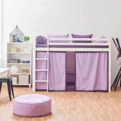 Hoppekids Mittelhohes Bett ECO Dream 90x200 Cm Mit Gerader Leiter | Teilbar -Geschäft Für Babyprodukte beautiful bloom basic midhigh 90x200 milieu 2 1