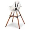 Childhome Evolu 2 Hochstuhl 2 In 1 Natur Dunkel Frosted - Inkl. 5-Punkt-Gurt Und Sicherheitsbügel -Geschäft Für Babyprodukte chevochfr