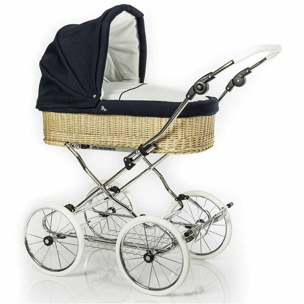 HESBA ClassicKorb Kinderwagen Außen 501 Innen 130 Räder Weiß 30 Cm, Ledergriff Weiß 3 HESBA ClassicKorb Kinderwagen Außen 501 Innen 130 Räder Weiß 30 Cm, Ledergriff Weiß