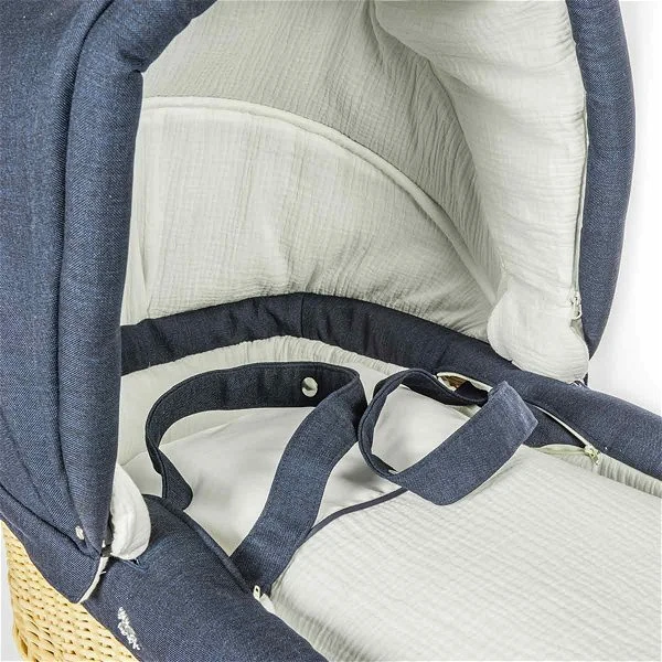 HESBA ClassicKorb Kinderwagen Außen 501 Innen 130 Räder Weiß 30 Cm, Ledergriff Weiß 4 HESBA ClassicKorb Kinderwagen Außen 501 Innen 130 Räder Weiß 30 Cm, Ledergriff Weiß – Bild 2