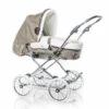 HESBA Condor Coupe Kinderwagen Außen 281 Innen 185 Teilleder - Räder Weiß 25 Cm, Griff Dunkelbrau -Geschäft Für Babyprodukte condor coupe 250eva fb281 185 lg dunkelbraun 1