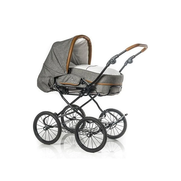 HESBA Condor Light Kinderwagen Außen 798 Innen 227 Black Edition, Teilleder - Räder Schwarz 30 Cm 3 HESBA Condor Light Kinderwagen Außen 798 Innen 227 Black Edition, Teilleder - Räder Schwarz 30 Cm