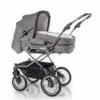 HESBA Corrado Kinderwagen 796/227 Teilleder Mit Schwenkbaren Vorderrädern Schwarz SW-SL 2/25 -Geschäft Für Babyprodukte corrado 2 25swsl fb796 227 lg braun 1