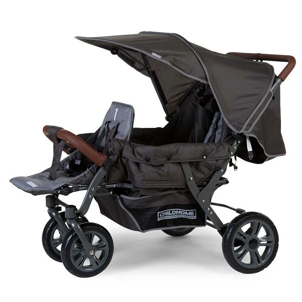 Childhome Drillingswagen Anthrazit Robust Und Komfortabel 3 Childhome Drillingswagen Anthrazit Robust Und Komfortabel