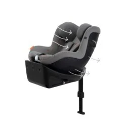 CYBEX Sirona Gi I-Size Lava Grey Ab Geburt Bis 105 Cm (ca. 4 Jahre) -Geschäft Für Babyprodukte cyb 22 eu y045 sironagi lagr airventilation print medium