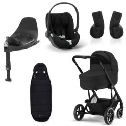 CYBEX Balios S LUX Kinderwagen + Cloud T I-Size Bundle Moon Black