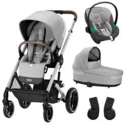 CYBEX Balios S LUX Kinderwagen & CYBEX Aton S2 I-Size Lava Grey Bundle
