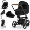 CYBEX PRIAM Kinderwagen Sepia Black Bundle New Generation Inkl. 7 Zubehörartikel