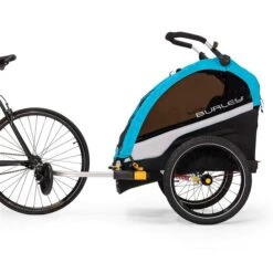 Burley D´Lite X Fahrradanhänger Aqua 2-Sitzer Mit Buggy-Funktion -Geschäft Für Babyprodukte dlite x bike webex