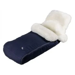 HESBA Winterfußsack DUO Premium Lammfell Weiß Im Uni-Außenstoff