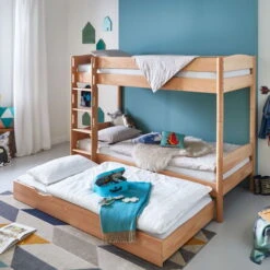 Relita MICHELLE Etagenbett Buche Massiv Natur 90 X 200 Cm - Frachtfrei -Geschäft Für Babyprodukte etb michelle natur bett 1