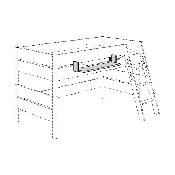 Paidi Sten Hängeregal 1 Boden - Schiefergrau Für Liege, Spiel-, Etagen- Und Hochbetten 3 Paidi Sten Hängeregal 1 Boden - Schiefergrau Für Liege, Spiel-, Etagen- Und Hochbetten