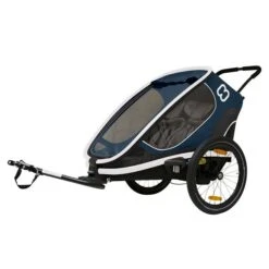 Hamax Outback Fahrradanhänger Navy Blau Inkl. Deichsel & Buggyrad