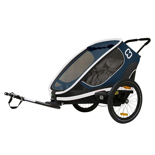 Hamax Outback Fahrradanhänger Navy Blau Inkl. Deichsel & Buggyrad 3 Hamax Outback Fahrradanhänger Navy Blau Inkl. Deichsel & Buggyrad