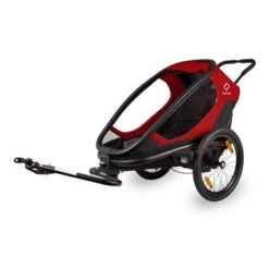 Hamax Outback Fahrradanhänger Rot/Schwarz Inkl. Deichsel & Buggyrad -Geschäft Für Babyprodukte ham400064 hamax outback one red black