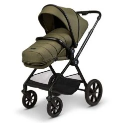 Moon Clicc Kombi-Kinderwagen Moss Green Melange Zubehör Bundle -Geschäft Für Babyprodukte k24 clicc 63980800 sportsitzfusssack mossgreenmelange 802 8 frontleft 1