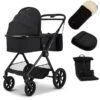 Moon Clicc Kombi-Kinderwagen Black Melange Zubehör Bundle -Geschäft Für Babyprodukte k24 clicc 63980800 wanne blackmelange 800 8 frontleft zubehoer bundle