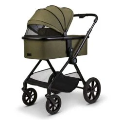 Moon Clicc Kombi-Kinderwagen Moss Green Melange Zubehör Bundle -Geschäft Für Babyprodukte k24 clicc 63980800 wanneluftfenster mossgreenmelange 802 8 frontleft 1