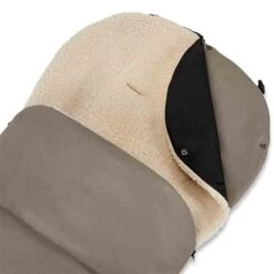 Moon Premium Fußsack Mud Mit Wärmendem Kunstfelleinsatz -Geschäft Für Babyprodukte k24 footmuff 68410040 mud 522 detail