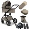 Moon Gio Plus Kombi-Kinderwagen Mud/black Chrome Zubehör Bundle -Geschäft Für Babyprodukte k24 gioplus 64940610 wanne mud 622 6 backleft zubehoer bundle