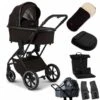 Moon Piú Kombi-Kinderwagen Black/black Matt Zubehör Bundle -Geschäft Für Babyprodukte k24 piu 64960630 wanne black 633 6 backleft zubehoer bundle