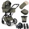 Moon Piú Kombi-Kinderwagen Moss Green/black Matt Zubehör Bundle -Geschäft Für Babyprodukte k24 piu 64960630 wanne mossgreen 655 6 backleft zubehoer bundle