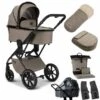 Moon Piú Kombi-Kinderwagen Mud/black Chrome Zubehör Bundle -Geschäft Für Babyprodukte k24 piu 64960630 wanne mud 622 6 backleft zubehoer bundle