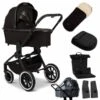 Moon Resea Plus Kinderwagen Black/black Matt Zubehör Bundle -Geschäft Für Babyprodukte k24 reseaplus 64940530 wanne black 633 6 backleft zubehoer bundle
