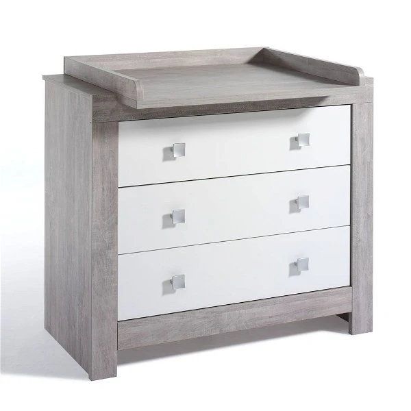 Schardt Nordic Driftwood/Weiss Wickelkommode 3 Schubkästen - Mit Wickelaufsatz 3 Schardt Nordic Driftwood/Weiss Wickelkommode 3 Schubkästen - Mit Wickelaufsatz