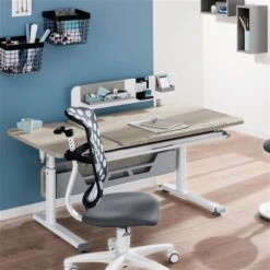 Paidi Diego 130 GT Schreibtisch Eiche-Nautik 130 X 70 Cm, Platte Geteilt - Gestellfarbe Wählbar
