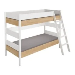 Paidi Kira Etagenbett 160 Cm Eiche-Nebraska 2 Schräge Leiter 90x200 Cm