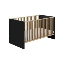 Paidi Tomke Kinderbett Naturschwarz/Eiche-Bordeaux 70x140 Cm