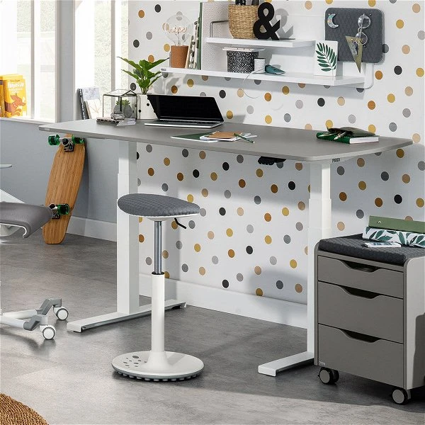 Paidi E-lion 1 Schreibtisch Schiefergrau / Weiß 150 X 75 Cm 5 Paidi E-lion 1 Schreibtisch Schiefergrau / Weiß 150 X 75 Cm – Bild 3