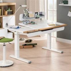 Paidi Teenio 130 GT Schreibtisch Kreideweiß / Kieselgrau 130 X 75 Cm