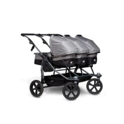 Tfk Trio Kombi Kinderwagen Grau Drillingswagen Mit Luftkammerreifen